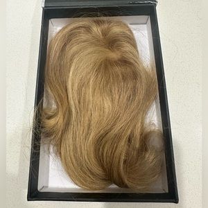 SHE Blond 4 clip 100% Remy Human Hair Exrension Topper Wiglet by Shilo